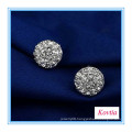 zircon alloy shinning round stud earring cheap wholesale